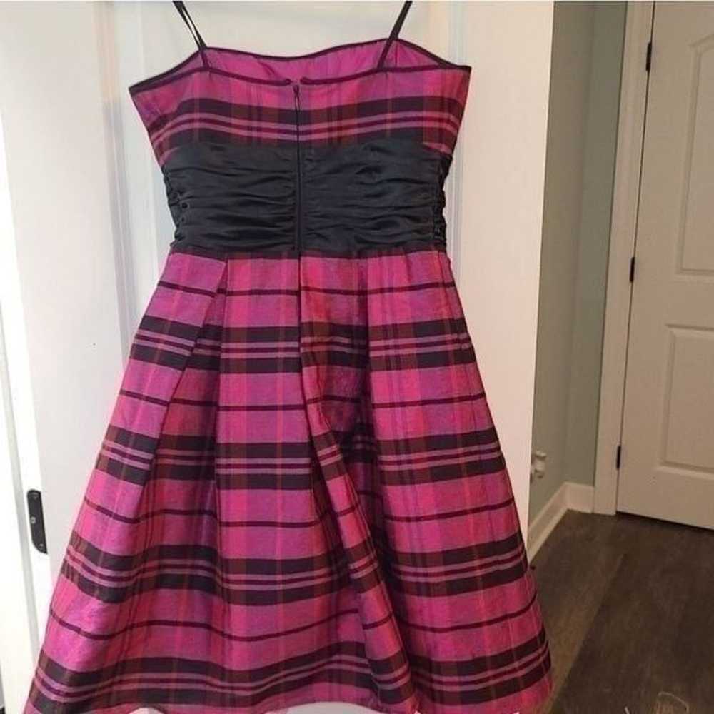 Morgan & Co Pink Plaid Taffeta Y2k Dress - image 10