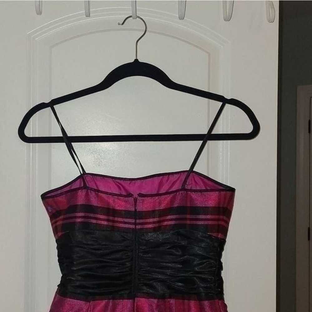 Morgan & Co Pink Plaid Taffeta Y2k Dress - image 11