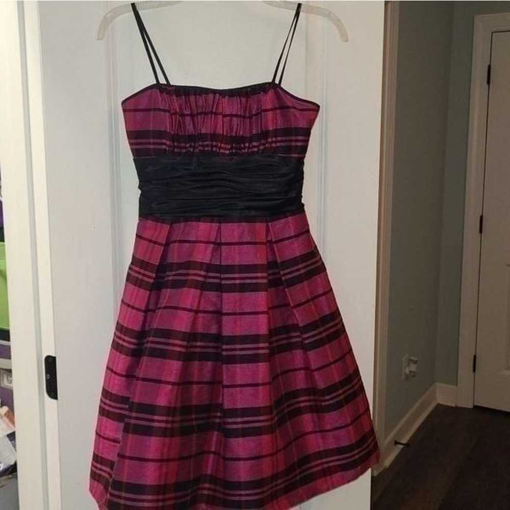 Morgan & Co Pink Plaid Taffeta Y2k Dress - image 12