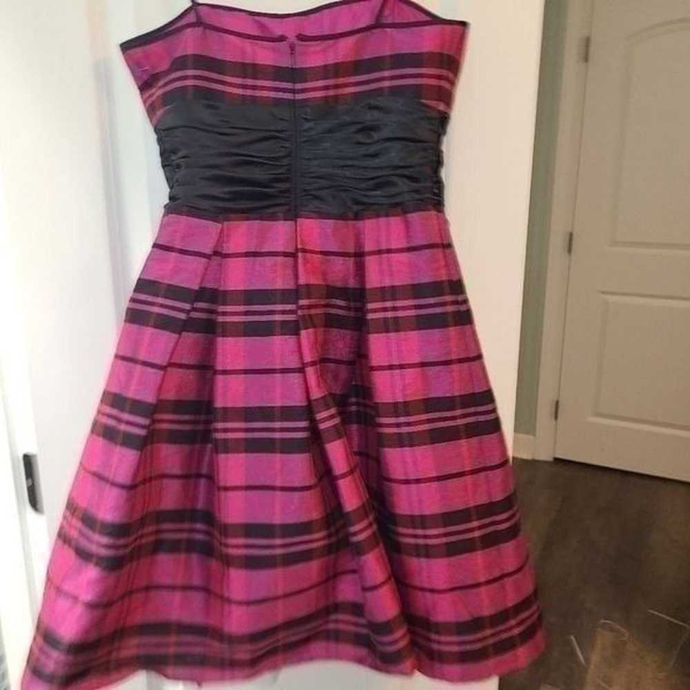 Morgan & Co Pink Plaid Taffeta Y2k Dress - image 9