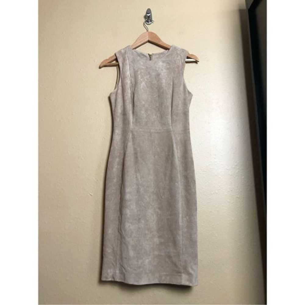 Calvin Klein Faux Suede Sleeveless Shift Dress si… - image 1