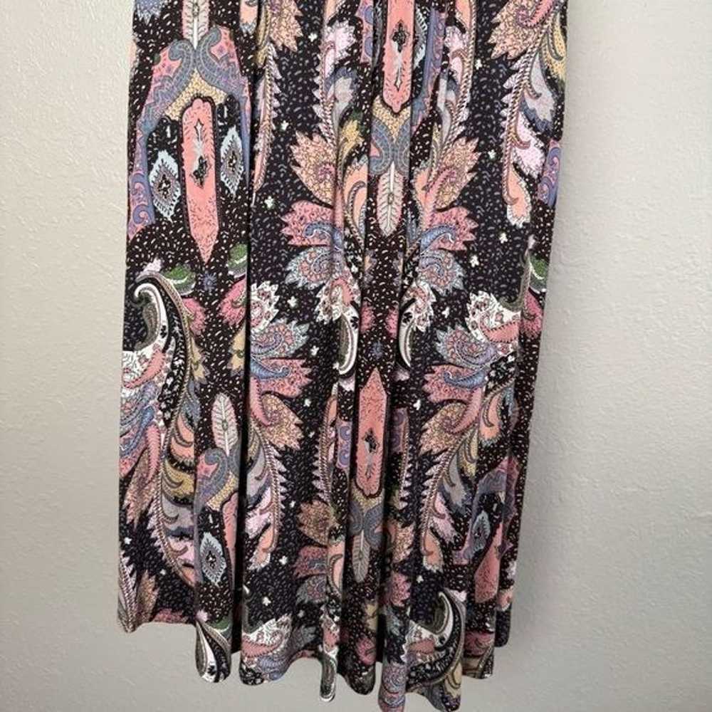 Maeve Anthropologie Leslie Paisley Wrap knit Midi… - image 11