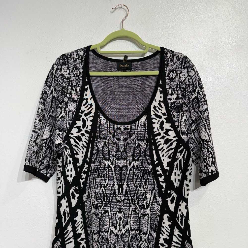 Laundry by Shelli Segal Black Snake Print Dress S… - image 3