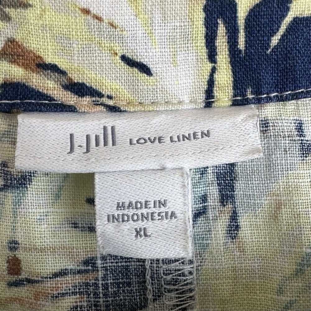 J Jill Love Linen Maxi Dress XL Sleeveless Tropic… - image 2