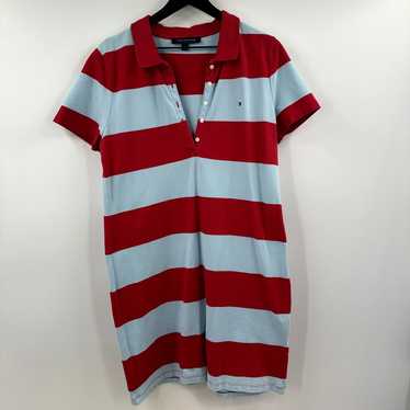 Tommy Hilfiger 90s Y2k Striped Rugby Short Dress S