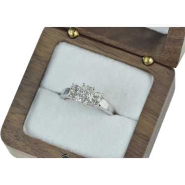 14K 0.75 Ctw Invis Princess Diamond Engagement Ri… - image 1