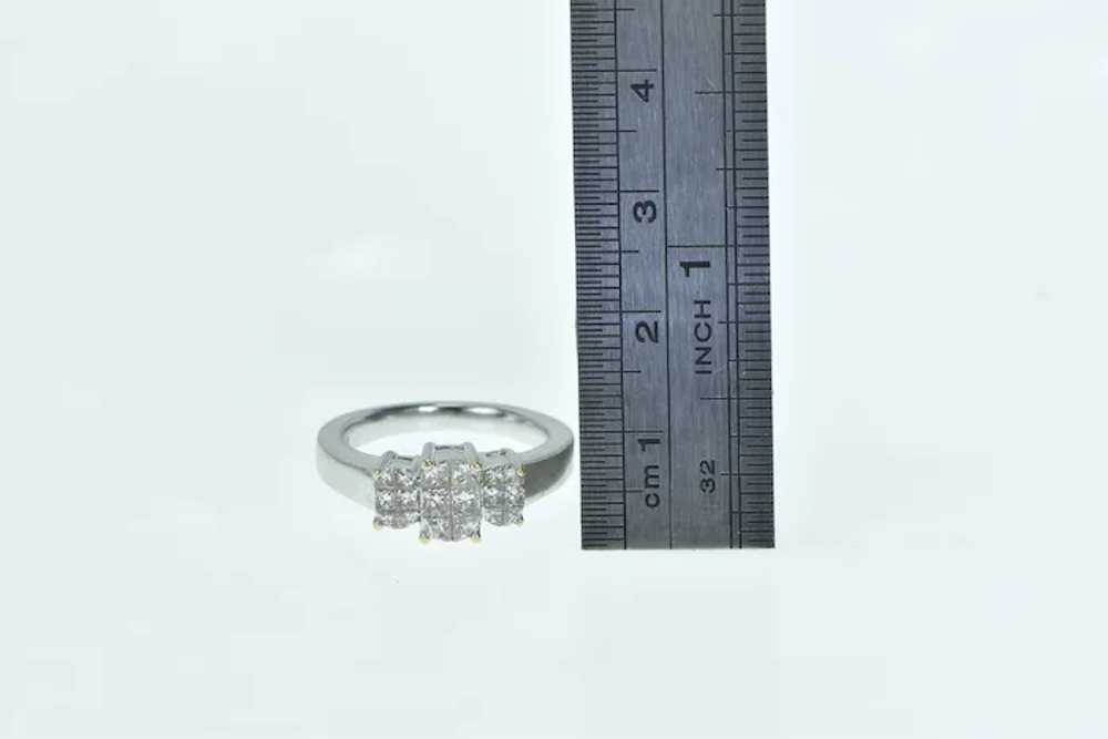 14K 0.75 Ctw Invis Princess Diamond Engagement Ri… - image 4