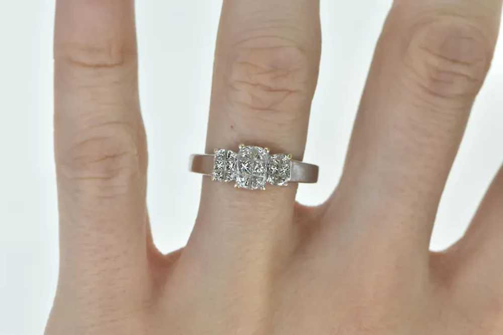 14K 0.75 Ctw Invis Princess Diamond Engagement Ri… - image 5