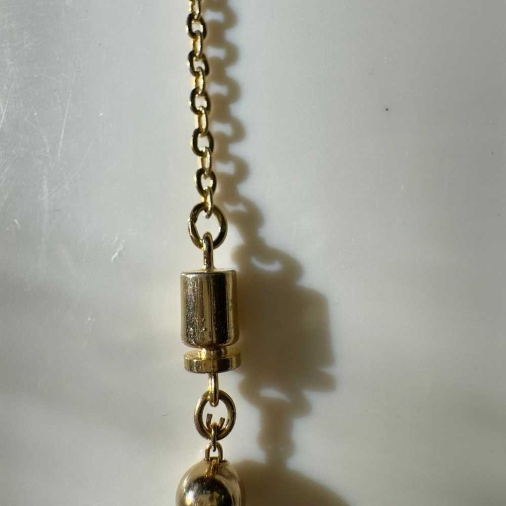 Vintage gold and black onyx beadedNecklace - image 4