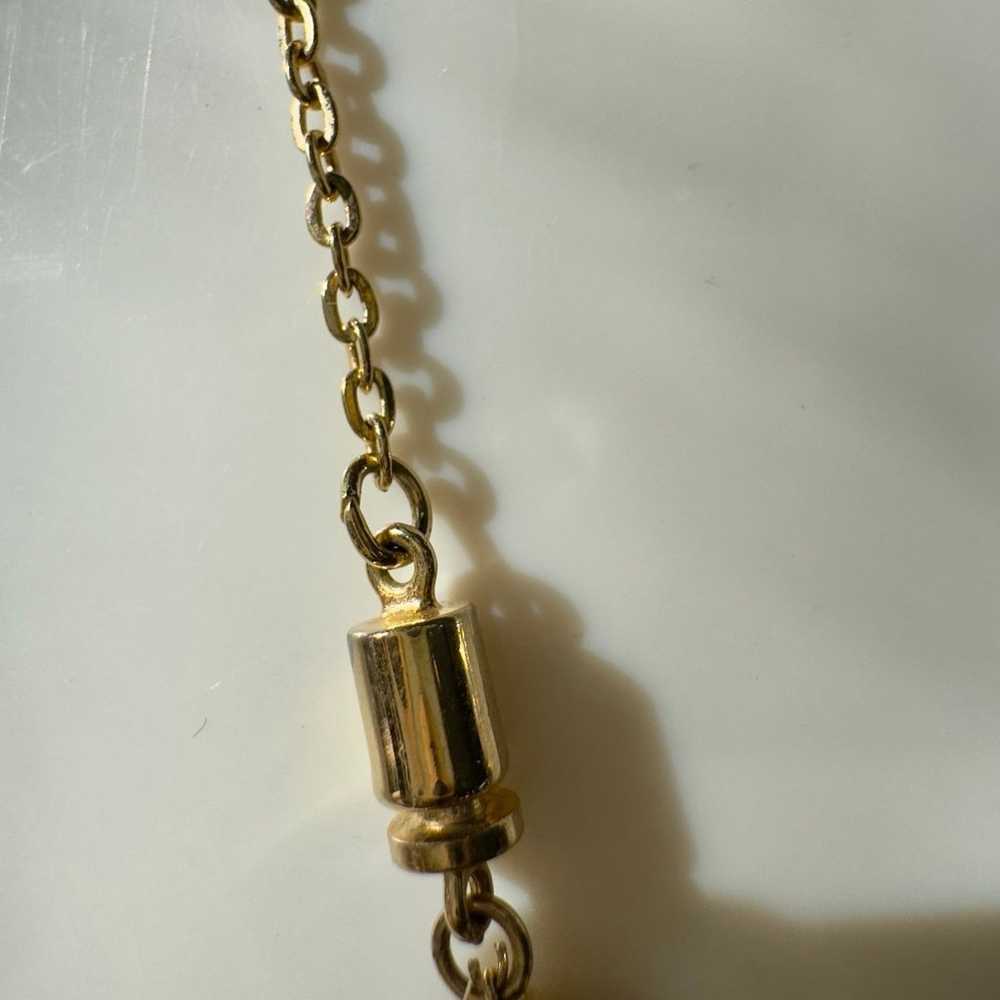 Vintage gold and black onyx beadedNecklace - image 5