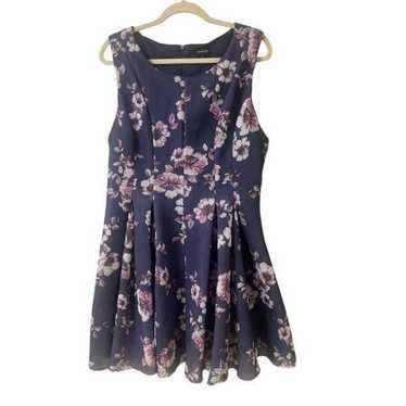 Torrid floral dress with flounce skirt purple sz 2