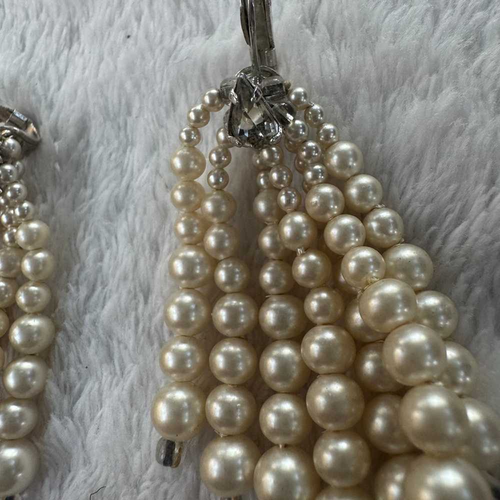 Marvella vintage pearl earrings clips - image 1