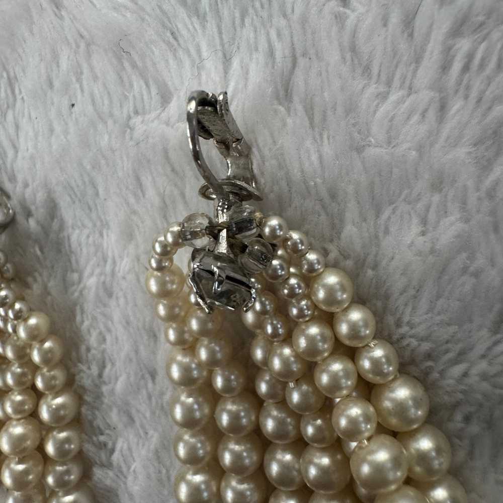 Marvella vintage pearl earrings clips - image 3