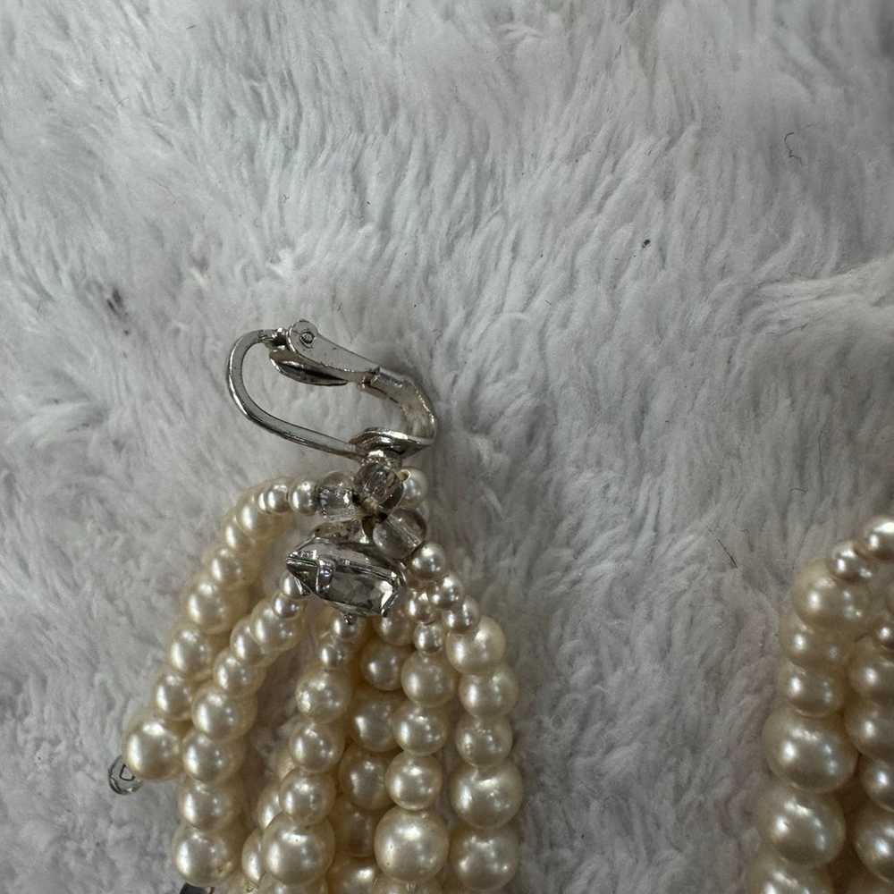 Marvella vintage pearl earrings clips - image 4