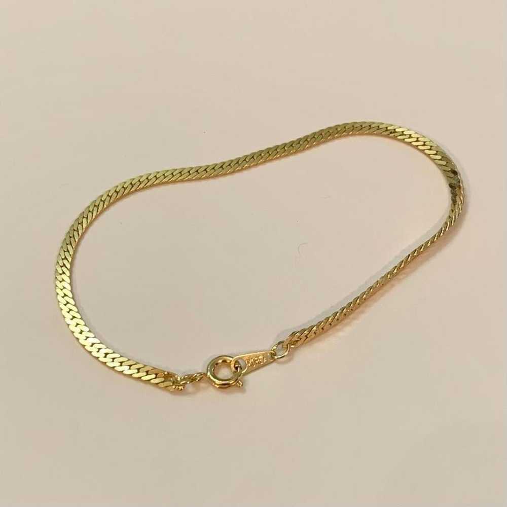 Vintage Gold Tone Chain Bracelet - image 2