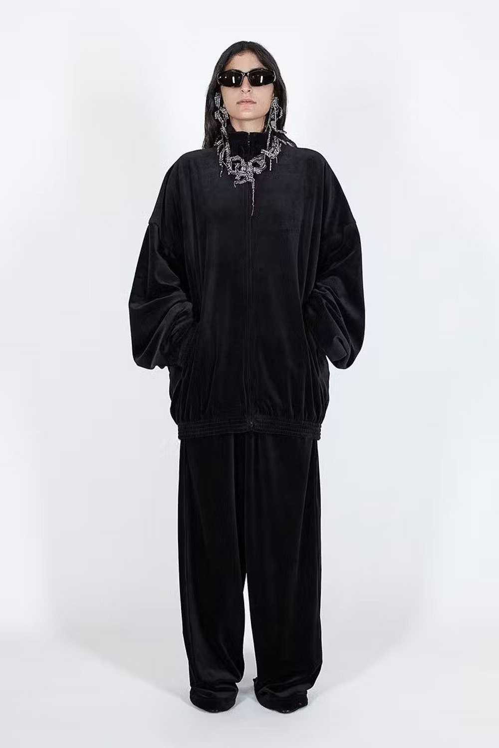 Balenciaga Balenciaga Black velvet training loung… - image 1