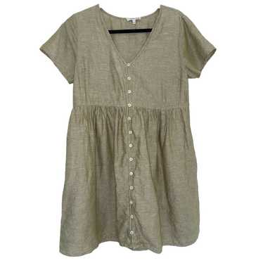 Madewell Linen Blend Alexandra Button-Front Mini … - image 1