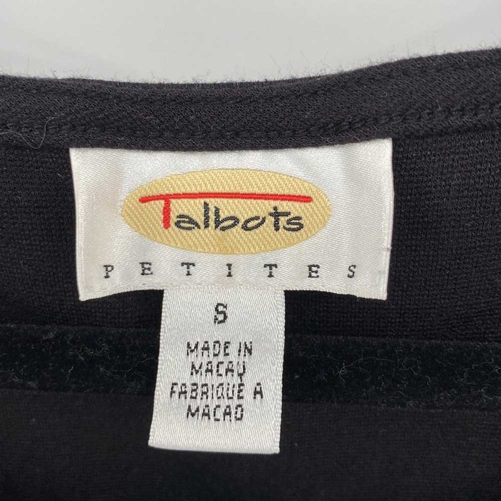 TALBOTS Black Button Side Stretchy Jumper Small - image 3