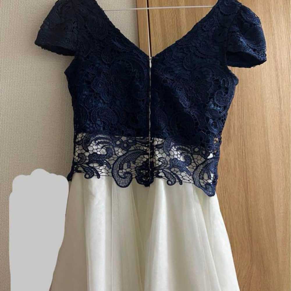 VESTI Navy White Dress Size S - image 2