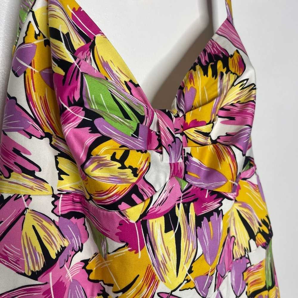 Vicky Tiel Floral Halter Dress Size Medium - image 7