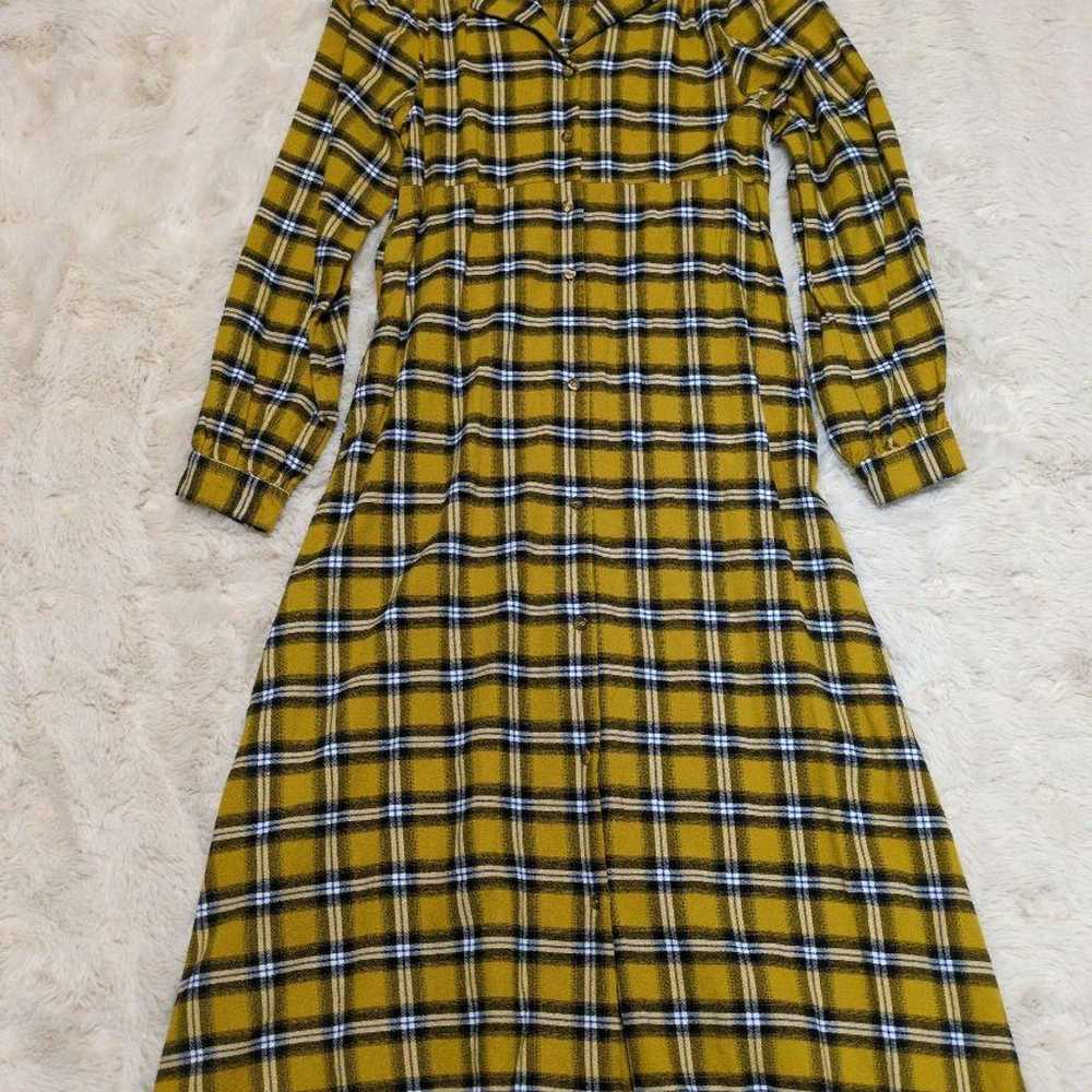 Jouetie Check Long Dress Yellow - image 1