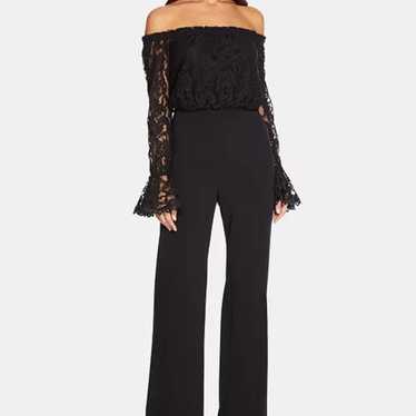 Off the shoulder lace jumpsuit