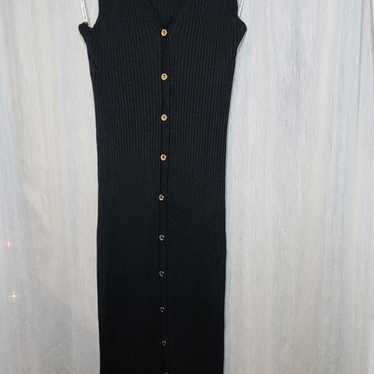 Calvin Klein Black Smooth Rib Sweater V-neck  Mid… - image 1