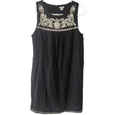 J.Crew linen embroidered sleeveless dress