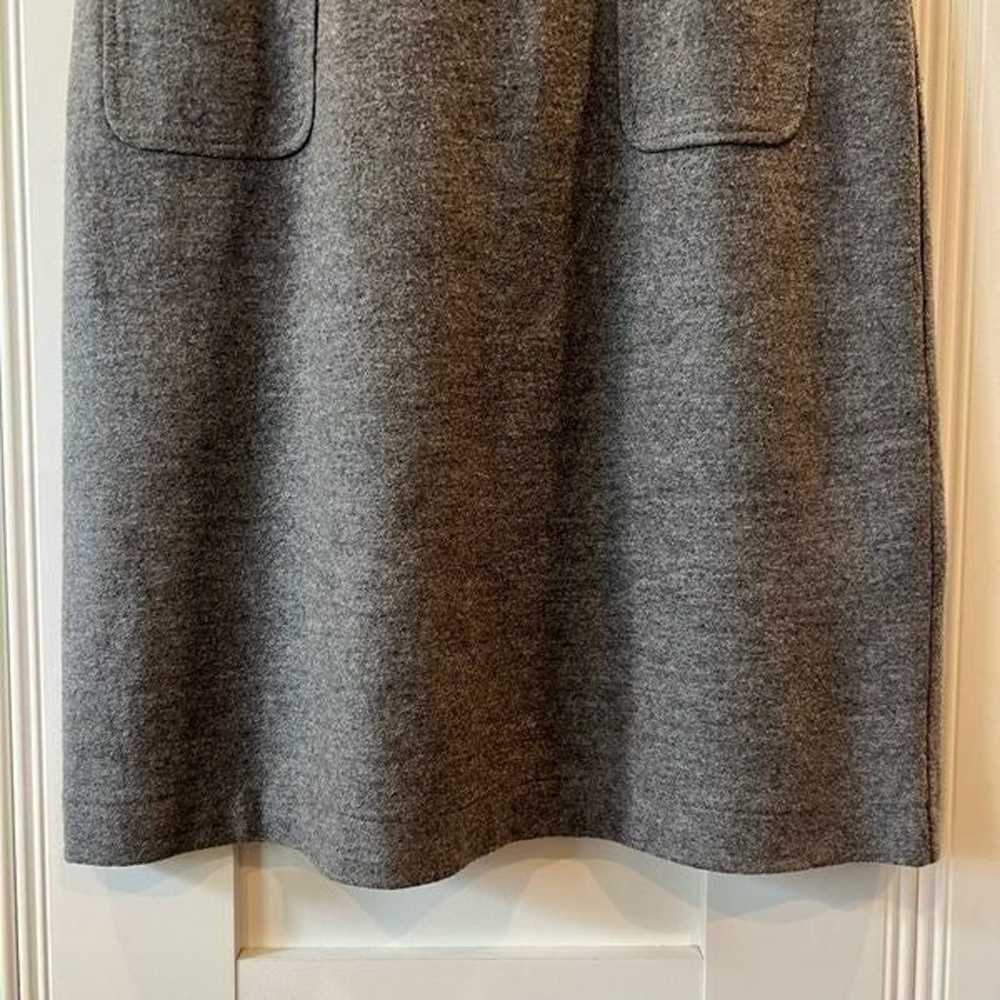 Banana Republic Wool Dress Sheath Pockets Grey Me… - image 3