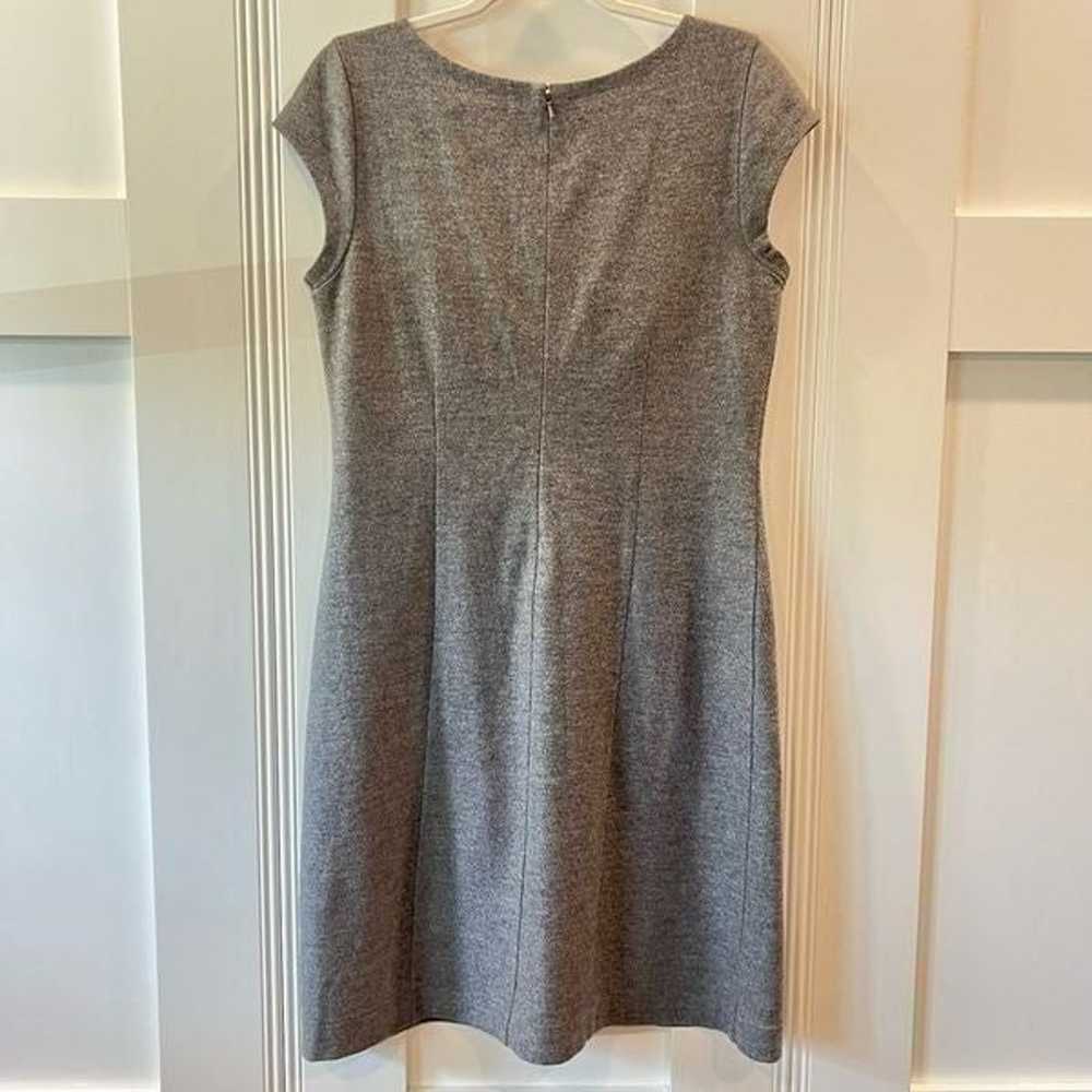 Banana Republic Wool Dress Sheath Pockets Grey Me… - image 5