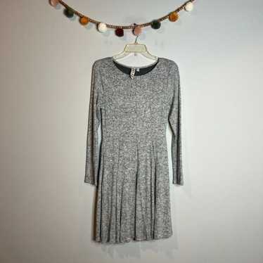 Anthropologie Dolan grey spacedye long sleeve dres