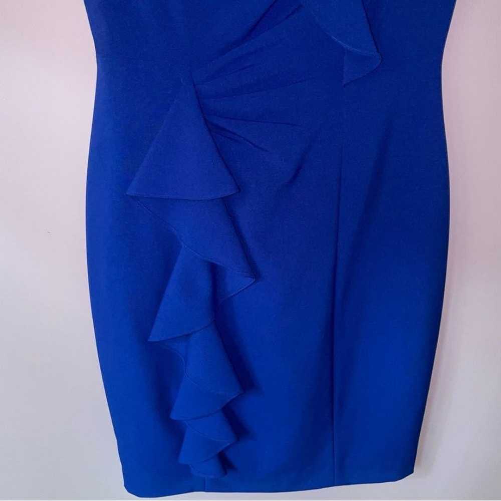 Calvin Klein Dress Size 6 Midi Sheath Cobalt Blue… - image 3