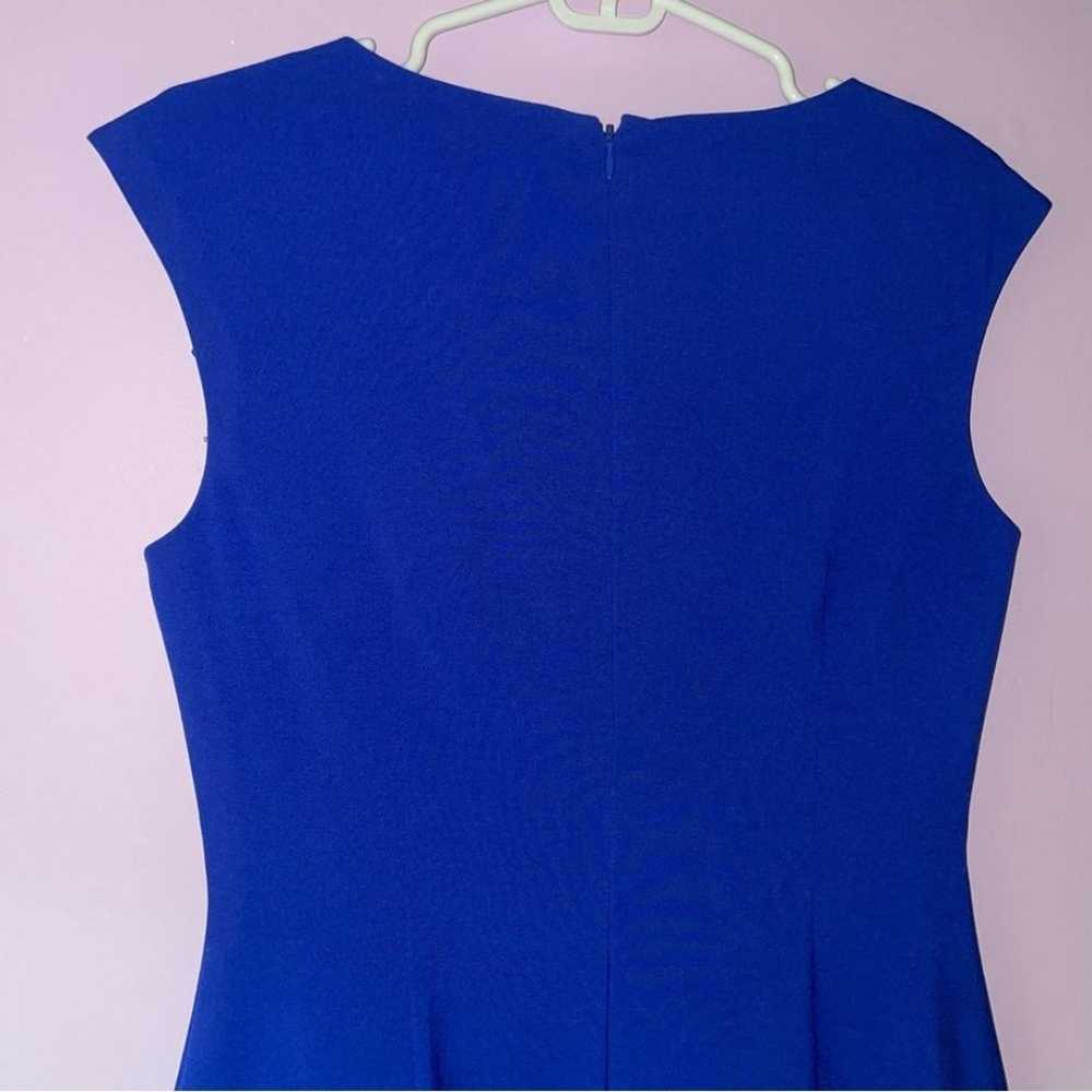 Calvin Klein Dress Size 6 Midi Sheath Cobalt Blue… - image 7