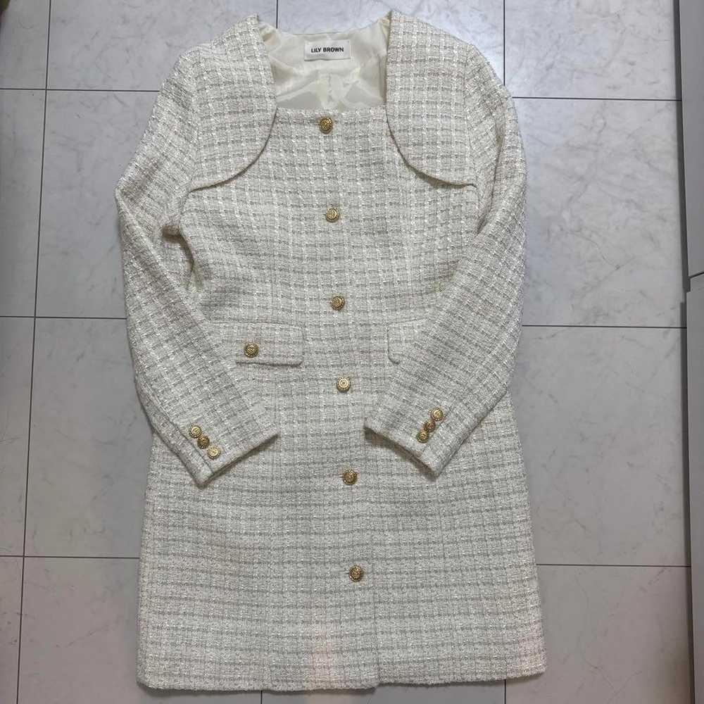 LILY BROWN White Tweed Dress - image 1