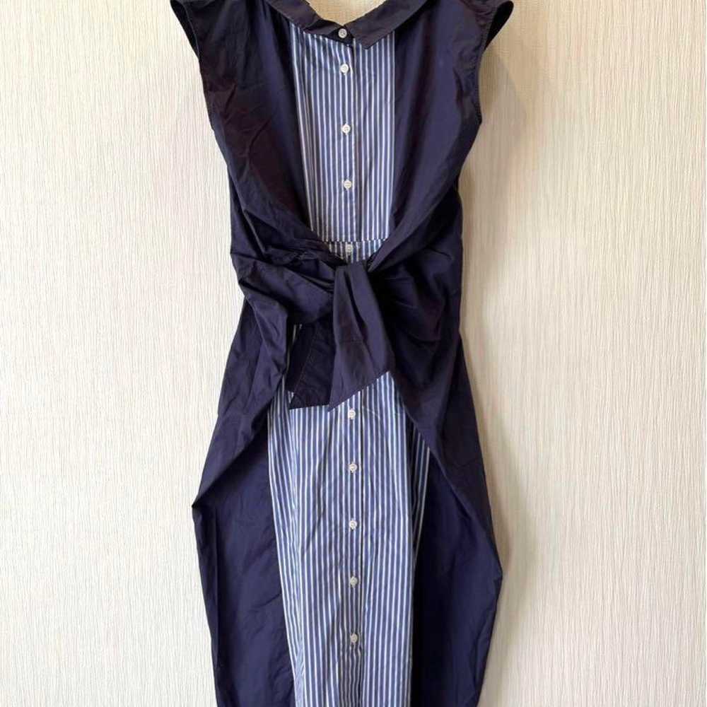 Chesty Knee-Length Stripe Dress Shirt Navy - image 4