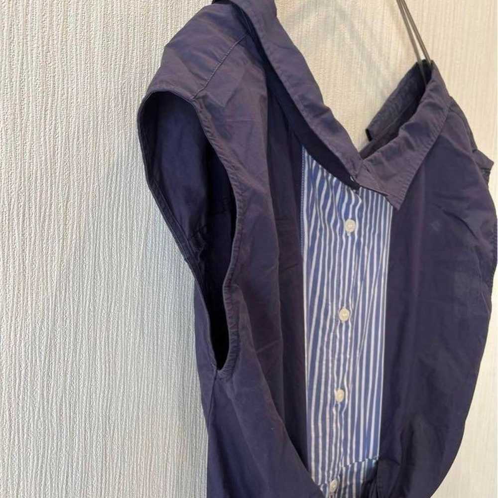 Chesty Knee-Length Stripe Dress Shirt Navy - image 7