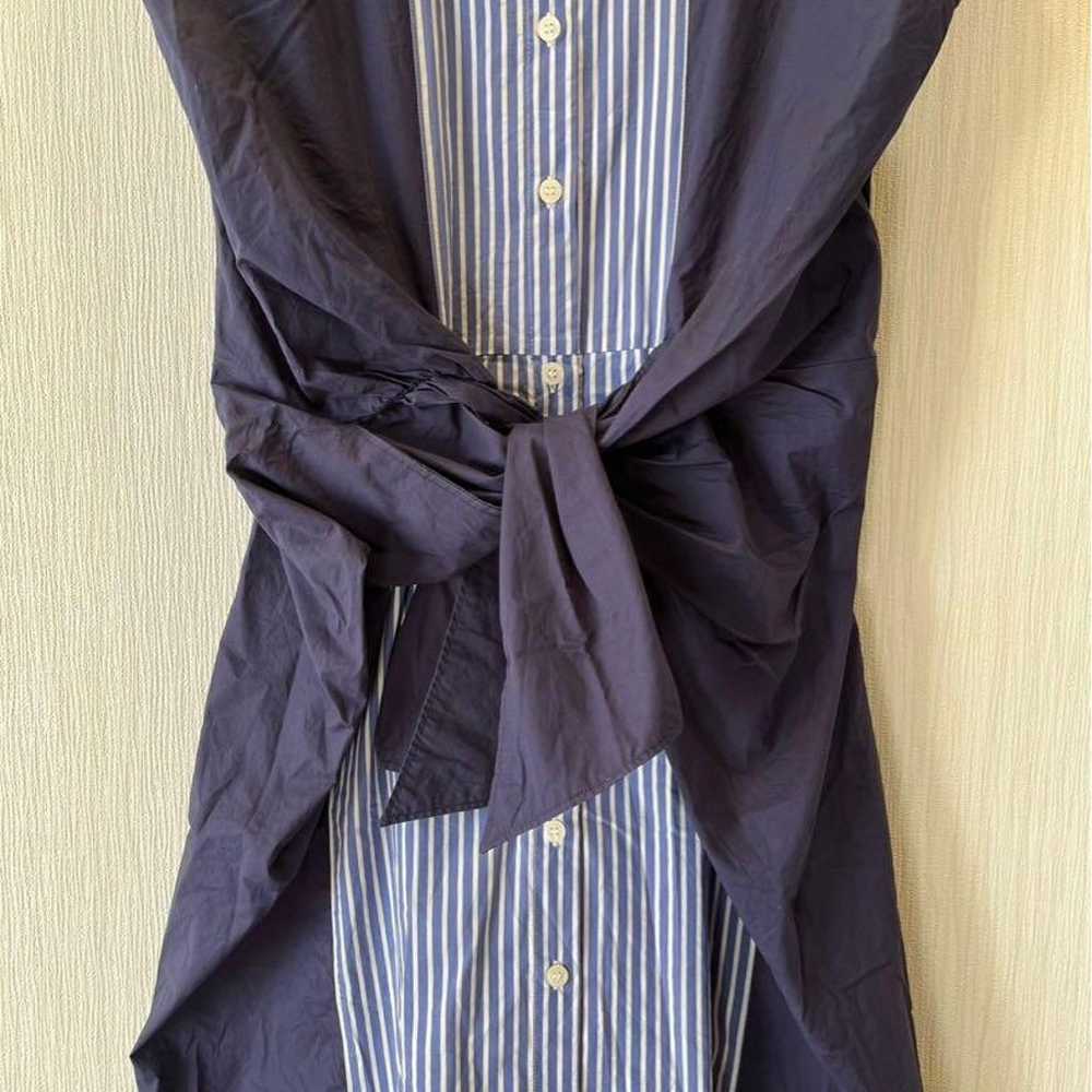 Chesty Knee-Length Stripe Dress Shirt Navy - image 8