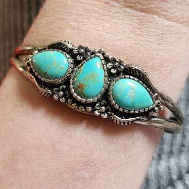 Sterling silver turquoise cuff bracelet