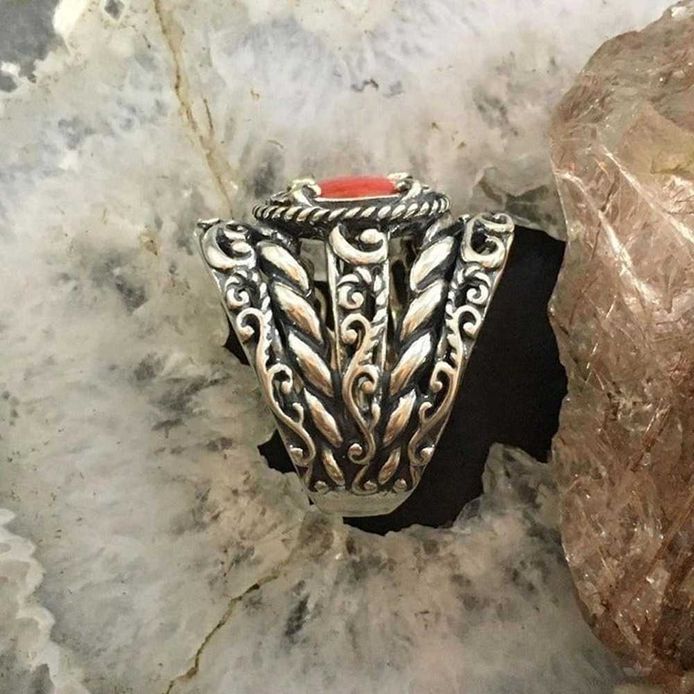 Carolyn Pollack Southwestern Style Sterling Red J… - image 4