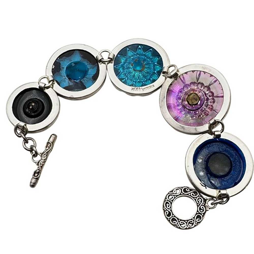 Amy Kahn Russell Bracelet Sterling Silver Blue Fa… - image 2