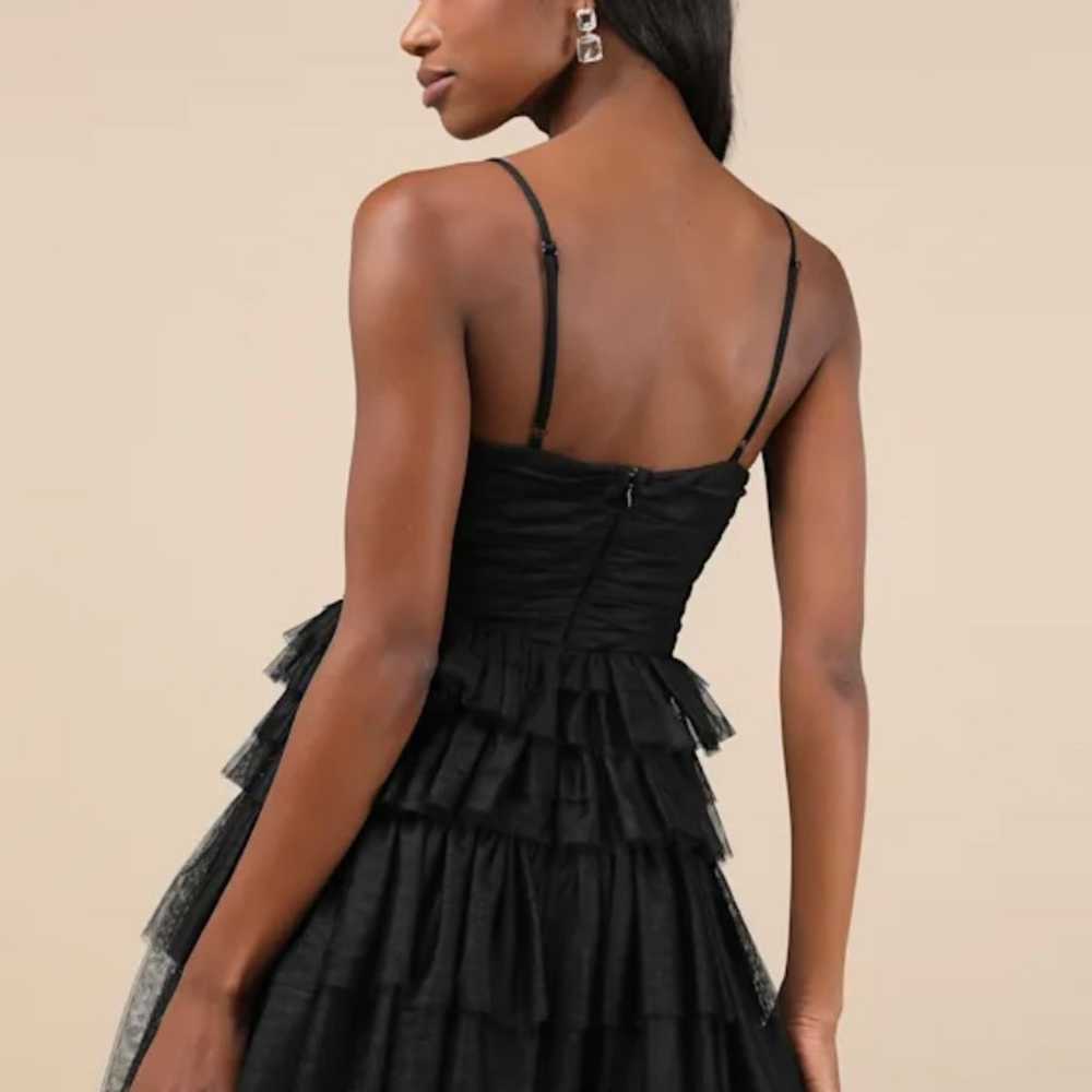 New Lulus Special Poise Black Tulle Pleated Tiere… - image 4