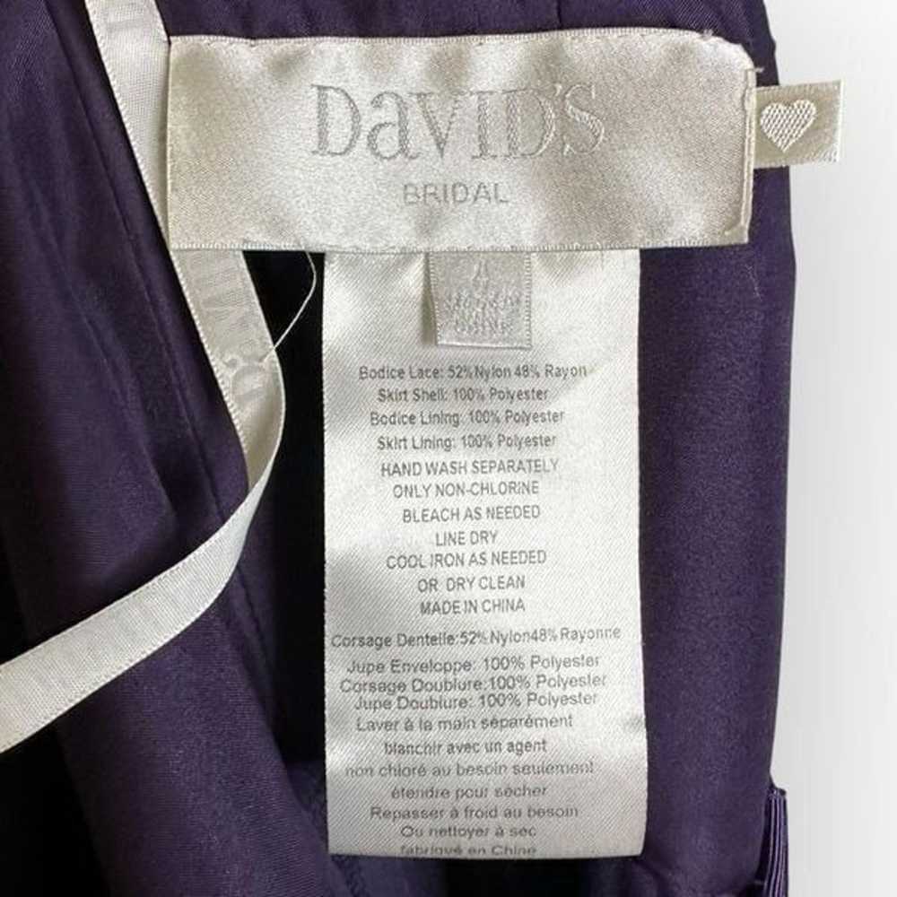 Davids Bridal Purple lace formal Dress-Long woman… - image 7