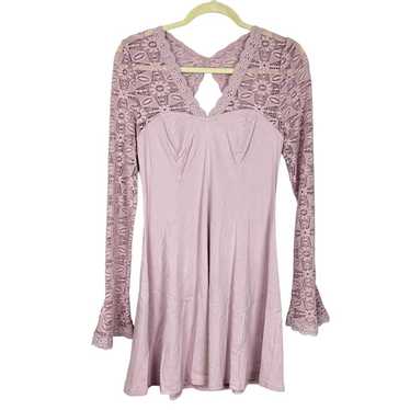 Free People Intimately Boho Lilac Lace Bell Sleev… - image 1