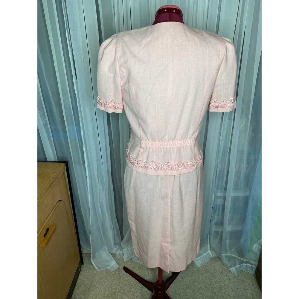 dress suit blazer pink vintage 1980s - image 10