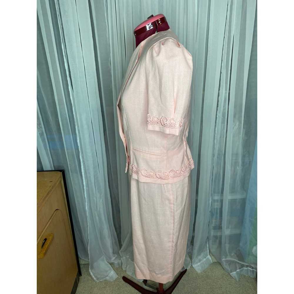 dress suit blazer pink vintage 1980s - image 11