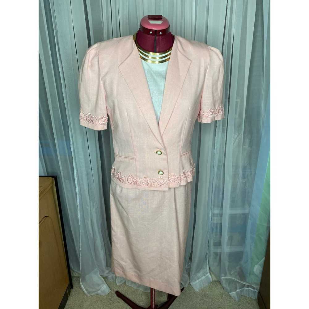 dress suit blazer pink vintage 1980s - image 12