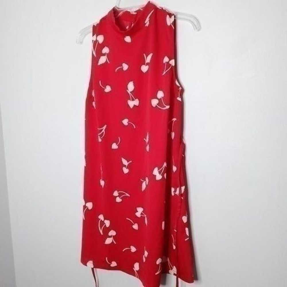 Modcloth Cherry Heart High Neck Dress Size Medium - image 4