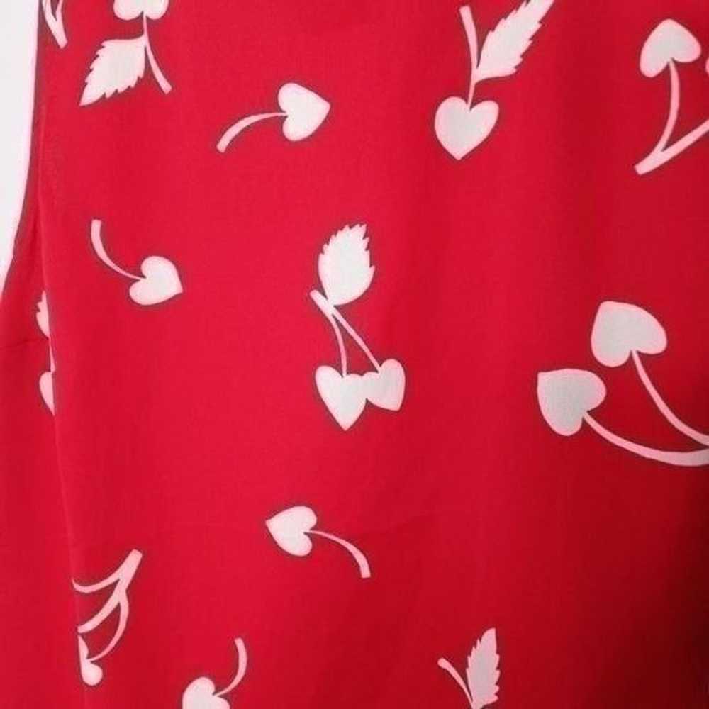 Modcloth Cherry Heart High Neck Dress Size Medium - image 5