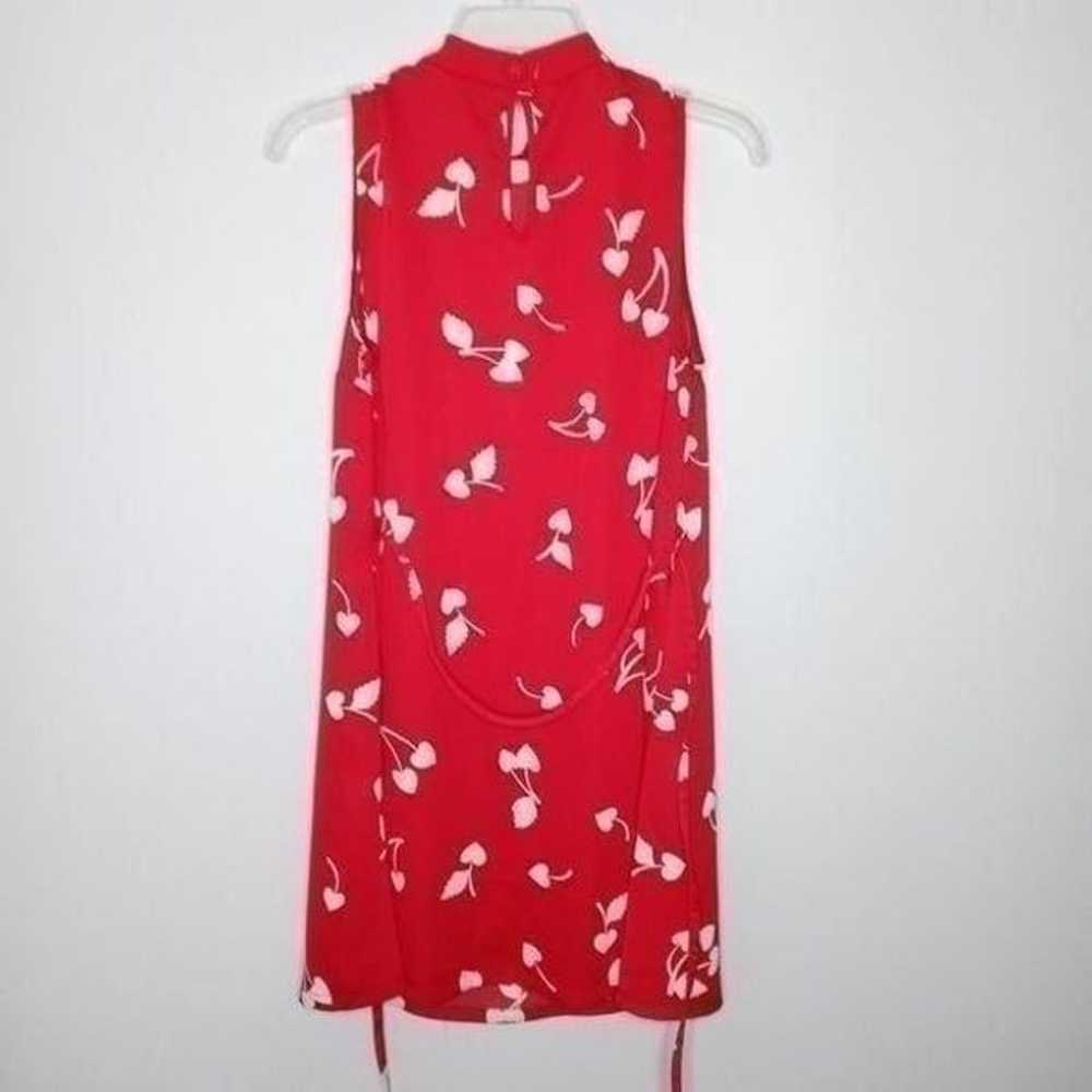 Modcloth Cherry Heart High Neck Dress Size Medium - image 9