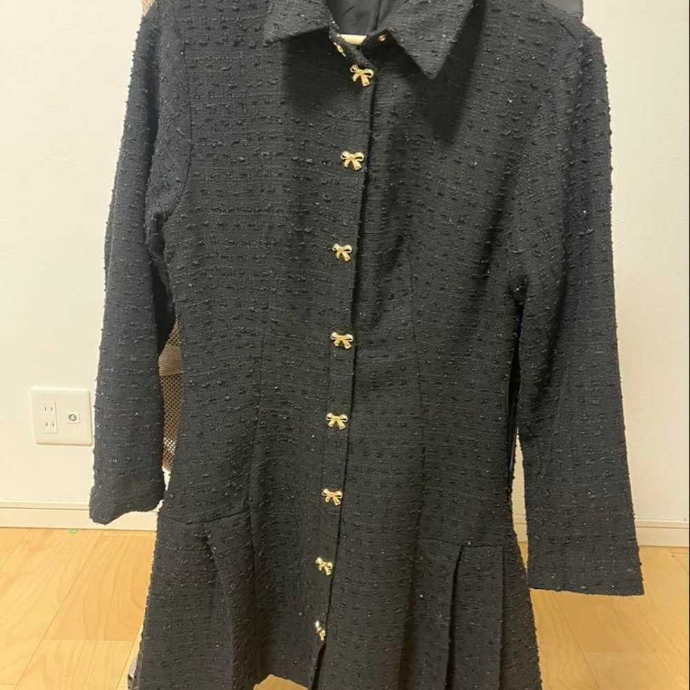 ZARA Gold Ribbon Tweed Jacket Dress - image 2